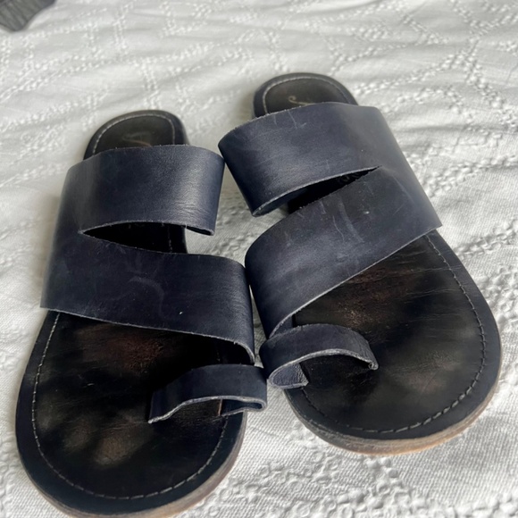Free people black leather sandal - Picture 2 of 4